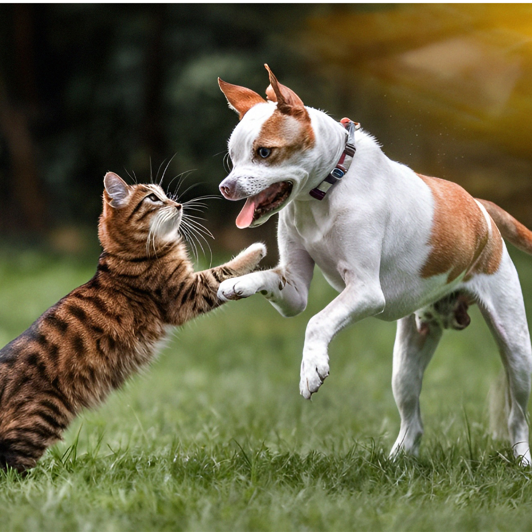 puppy and kitten playing gladstone vet